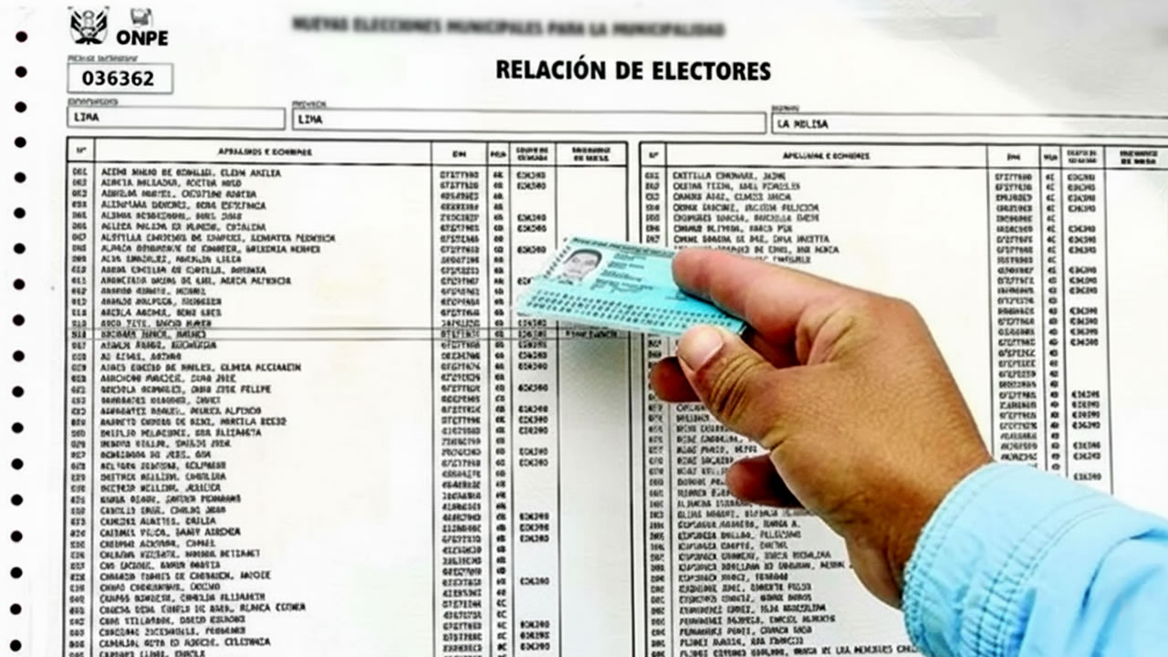 Padrón electoral cierra el 14 de octubre con 2 millones vencidos