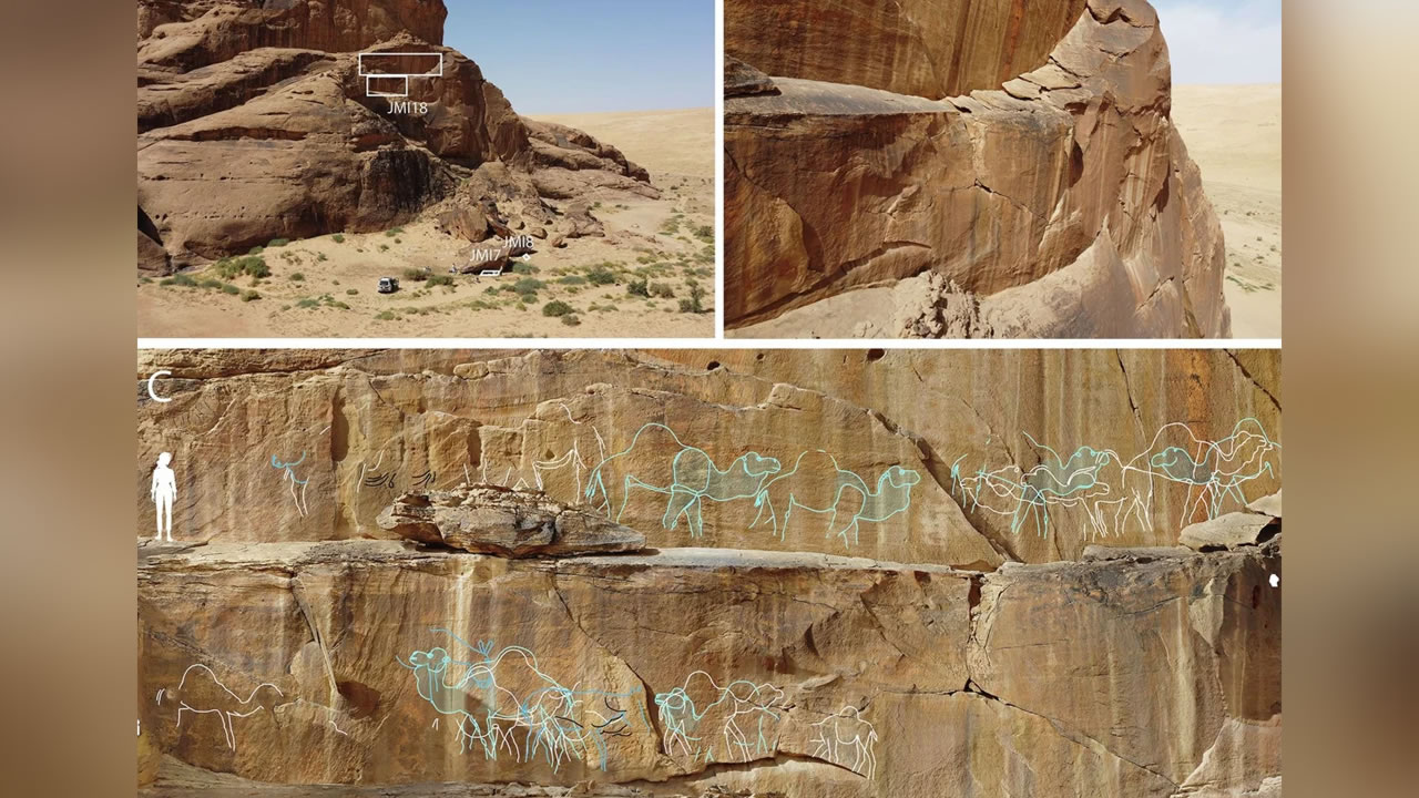 Descubren arte rupestre de hace 12.000 años en Arabia Saudita
